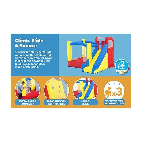  H2OGO! Slidetastic Mega Bouncer Bounce House (9' x 8'5