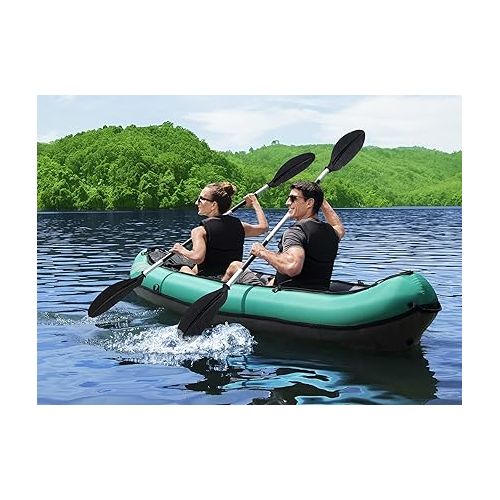  Bestway Hydro Force Inflatable Kayak Set | Includes Seat, Paddle, Hand Pump, Storage Carry Bag | Great for Adults, Kids and Families