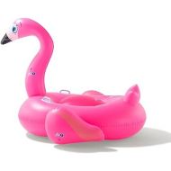 Bestway Pink Inflatable Giant Mega Supersized Flamingo Rider Swimming Lounge Float Pool Toy Lilo - 6.5' x 55