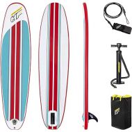 Bestway Hydro-Force Compact Surf Board 8, Inflatable Surf Set, with Travel Bagmpact SURF 8 Inflatable Boards for Stand-Up Paddling, Multi-Coloured,2.43m x 57cm x 7cm