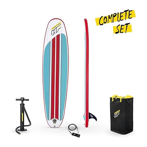  Bestway Hydro-Force Compact Surf Board 8, Inflatable Surf Set, with Travel Bagmpact SURF 8 Inflatable Boards for Stand-Up Paddling, Multi-Coloured,2.43m x 57cm x 7cm