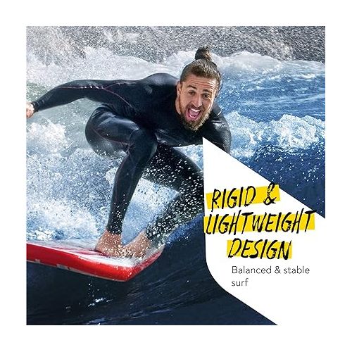  Bestway Hydro-Force Compact Surf Board 8, Inflatable Surf Set, with Travel Bagmpact SURF 8 Inflatable Boards for Stand-Up Paddling, Multi-Coloured,2.43m x 57cm x 7cm