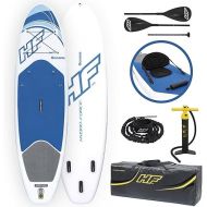 Hydro Force Oceana Inflatable Paddle Board, Kayak Conversion kit, SUP Board with Kayak Seatset with Carry Backpack, Pump, Paddle, 10ft