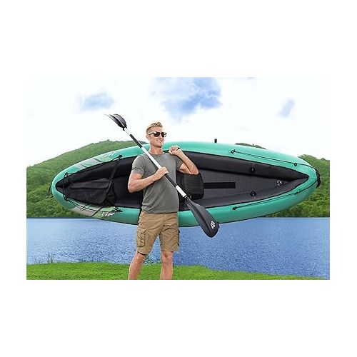  Bestway Hydro Force Inflatable Kayak Set | Includes Seat, Paddle, Hand Pump, Storage Carry Bag | Great for Adults, Kids and Families