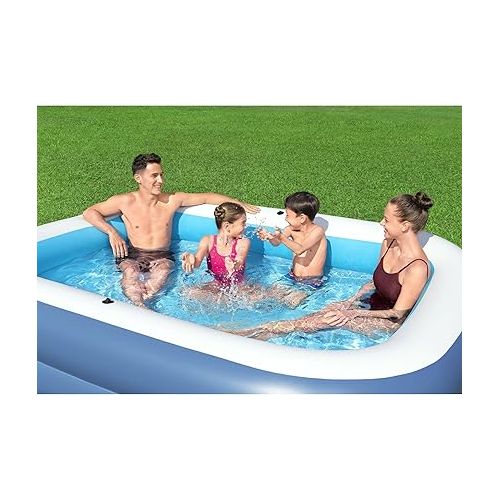  H2OGO! 8 Foot 4 Inch x 70 Inch Summer Bliss Shaded Inflatable Family Pool for Kids Ages 6 Above