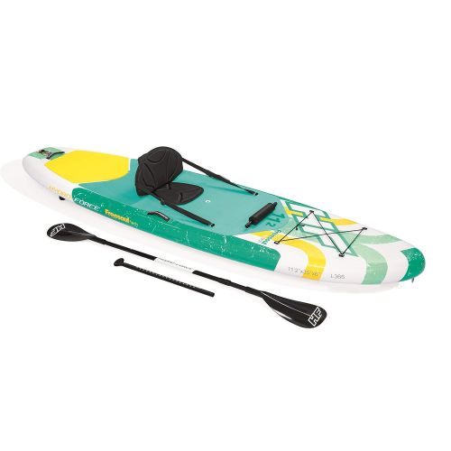  Bestway Hydro-Force SUP Freesoul Tech Stand-up-Paddling Board aufblasbar mit Sitzfunktion, 340x89x15 cm