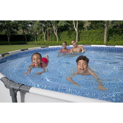  Bestway 56597E Steel Pro MAX Ground Frame Pools, 14 x 33, Grey