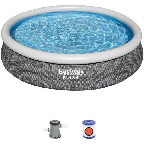  Bestway Fast Set 12 x 30 Inflatable Top Ring Pool Above Ground Swimming Pool