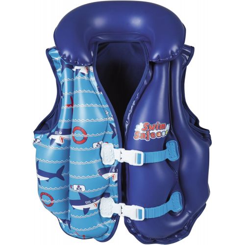  Bestway Swim Safe Little Kids Fabric Lined Inflatable Swim Jacket Life Vest