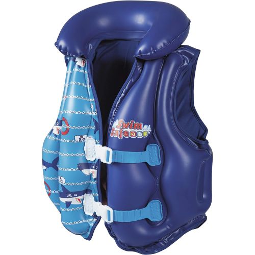  Bestway Swim Safe Little Kids Fabric Lined Inflatable Swim Jacket Life Vest