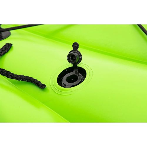 Bestway Hydro-Force Koracle Inflatable Kayak Set, Includes Double-Sided Paddle, Built-In Oar Clasps, Fishing Rod Holders, & Storage Compartments, Convenient & Portable Kayak w/Hand