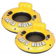 2 Pack Bestway Rapid Rider Inflatable 53 Tube Rat Run River Pool Float Lounge