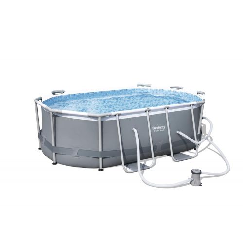  Bestway Power Steel Oval Frame Above Ground Swimming Pool (910 x 66 x 33)