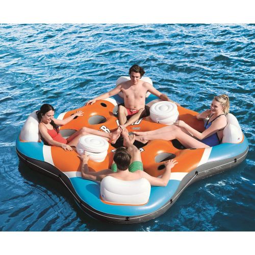  Bestway Rapid Rider 4-Person Floating Island Raft & 2-Person Pool Tube Float