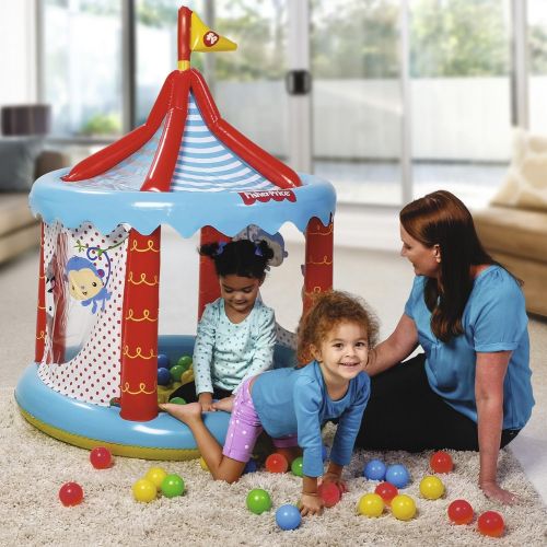  Bestway Fisher-Price Childrens Inflatable Circus Ball Pit Tent, Includes 25 Balls