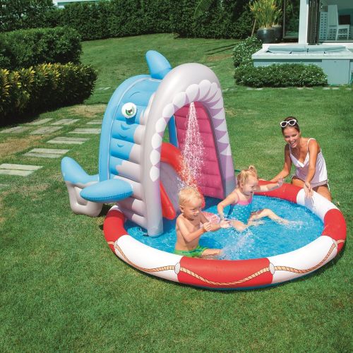  Bestway H2OGO! Shark Attack Play Center Inflatable Pool