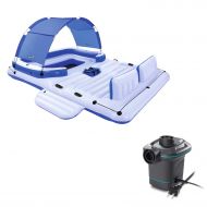 Bestway CoolerZ Tropical Breeze 6 Person Floating Raft + Electric Air Pump