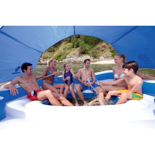  Bestway CoolerZ Tropical Breeze 6 Person Floating Raft + Electric Air Pump