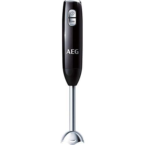  AEG STM 3200 Stabmixer (600 Watt, 2-Klingen Edelstahlmesser, 0,8 PS, 16.500 U/Min., 2 Stufen inkl. Turbo-Funktion, 0,6 l Smoothie-Becher und Edelstahl-Mixfuss spuelmaschinenfest, sch