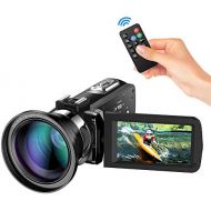 [아마존 핫딜] [아마존핫딜]Andoer 4K Digital Videokamera Camcorder Ultra HD 48MP WiFi 3,0 Zoll Touchscreen IR Infrarot Nachtaufnahme 16X Digitalzoom mit 1pc 2500mAh Wiederaufladbare Kamera Akku (Farbe 3)