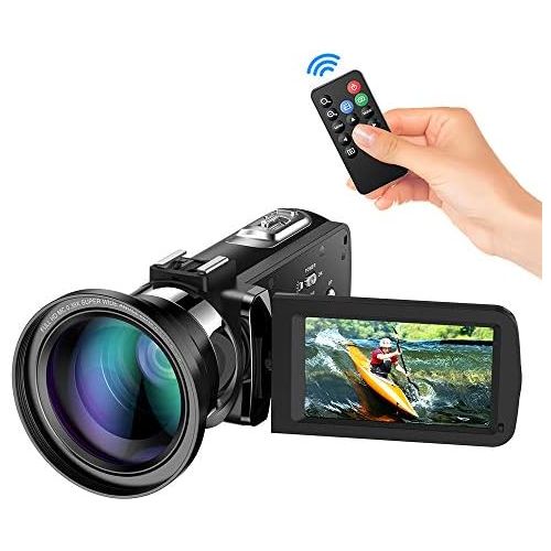  [아마존 핫딜] [아마존핫딜]Andoer 4K Digital Videokamera Camcorder Ultra HD 48MP WiFi 3,0 Zoll Touchscreen IR Infrarot Nachtaufnahme 16X Digitalzoom mit 1pc 2500mAh Wiederaufladbare Kamera Akku (Farbe 3)