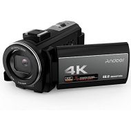 [아마존 핫딜] [아마존핫딜]Andoer 4K Digital Videokamera Camcorder Ultra HD 48MP WiFi 3,0 Zoll Touchscreen IR Infrarot Nachtaufnahme 16X Digitalzoom mit 1pc 2500mAh Wiederaufladbare Kamera Akku