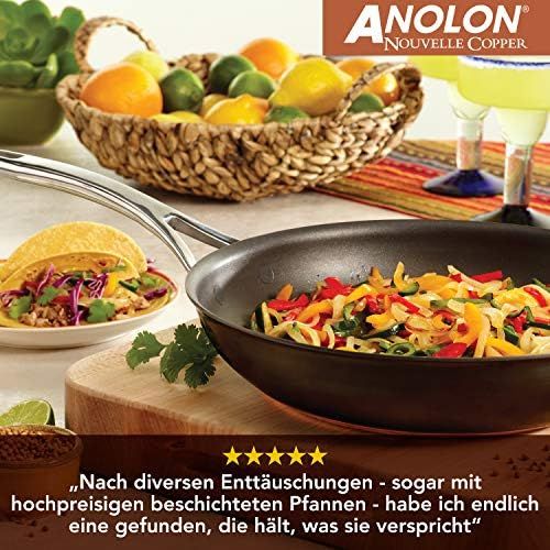  Besuchen Sie den Anolon-Store Anolon Profi Bratpfannen Set Induktion (20&24 cm) von Sternekochlegende Dieter Mueller empfohlen | 25 Jahre Garantie | Beschichtete Pfanne in einzigartiger Spitzen-Qualitat