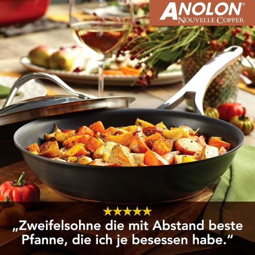  Besuchen Sie den Anolon-Store Anolon Profi Bratpfannen Set Induktion (20&24 cm) von Sternekochlegende Dieter Mueller empfohlen | 25 Jahre Garantie | Beschichtete Pfanne in einzigartiger Spitzen-Qualitat