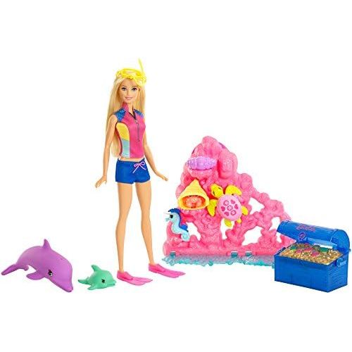 바비 [아마존 핫딜]  [아마존핫딜]Barbie Mattel FCJ29 - Magie der Delfine Unterwasser-Spielset