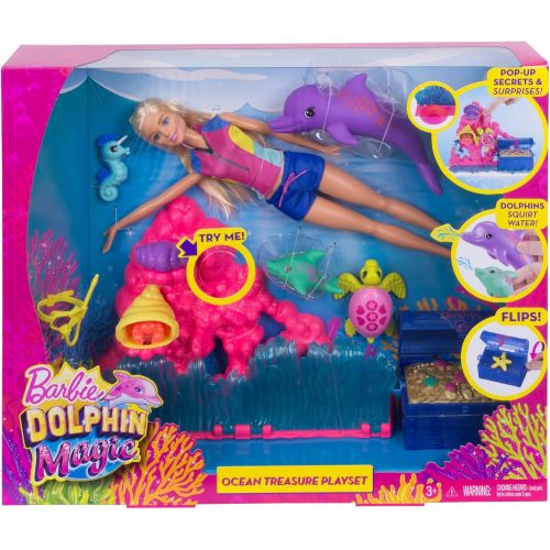 바비 [아마존 핫딜]  [아마존핫딜]Barbie Mattel FCJ29 - Magie der Delfine Unterwasser-Spielset