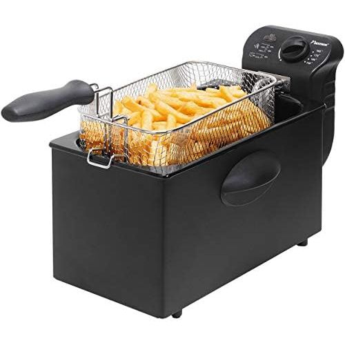  Besuchen Sie den Bestron-Store Bestron Fritteuse Cool Zone, Fuer 1 kg Frittiergut, 3,5 Liter, 2000 W, Schwarz