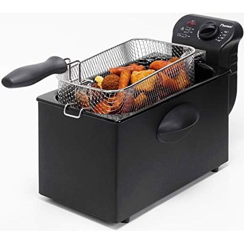  Besuchen Sie den Bestron-Store Bestron Fritteuse Cool Zone, Fuer 1 kg Frittiergut, 3,5 Liter, 2000 W, Schwarz