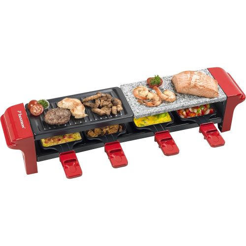  Besuchen Sie den Bestron-Store Bestron ARG400 Raclette fuer 4 Personen, heisser Stein