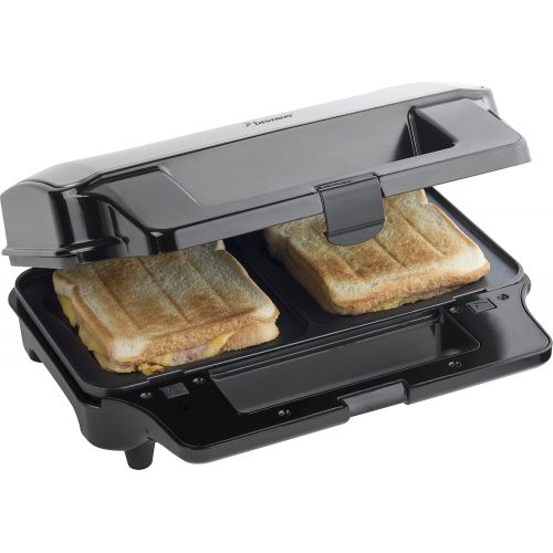  Besuchen Sie den Bestron-Store Bestron Antihaftbeschichteter 3-in-1 Sandwich-Kontaktgrill, 900 W, Schwarz