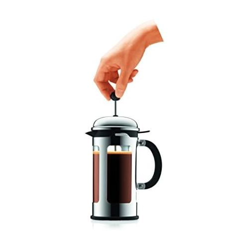  Besuchen Sie den Bodum-Store Bodum CHAMBORD Kaffeebereiter (French Press System, Auslaufschutz, Edelstahlrahmen, 0,5 liters) glanzend