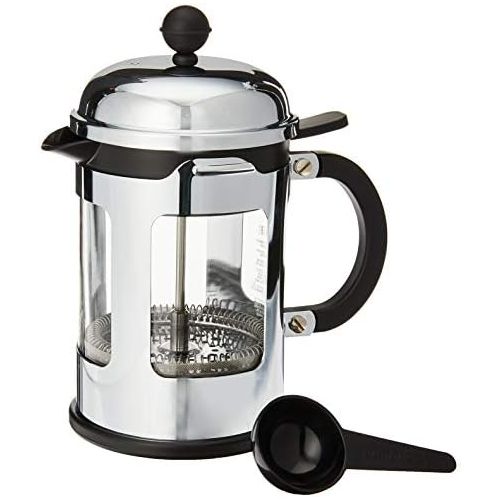  Besuchen Sie den Bodum-Store Bodum CHAMBORD Kaffeebereiter (French Press System, Auslaufschutz, Edelstahlrahmen, 0,5 liters) glanzend