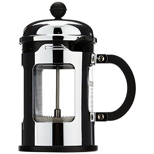  Besuchen Sie den Bodum-Store Bodum CHAMBORD Kaffeebereiter (French Press System, Auslaufschutz, Edelstahlrahmen, 0,5 liters) glanzend