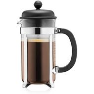 Bodum CAFFETTIERA Kaffeebereiter (French Press System, Permanent Edelstahlfilter, 1,0 liters) schwarz