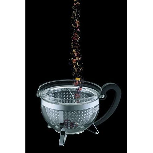  Bodum CHAMBORD SET: Teebereiter mit Plastikfilter, 1.3 l, mit Rechaud