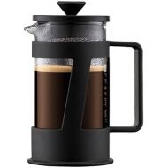 Bodum CREMA Kaffeebereiter (French Press System, Permanent Edelstahl-Filter, Sicherheits-Deckel, 0,35 liters) schwarz