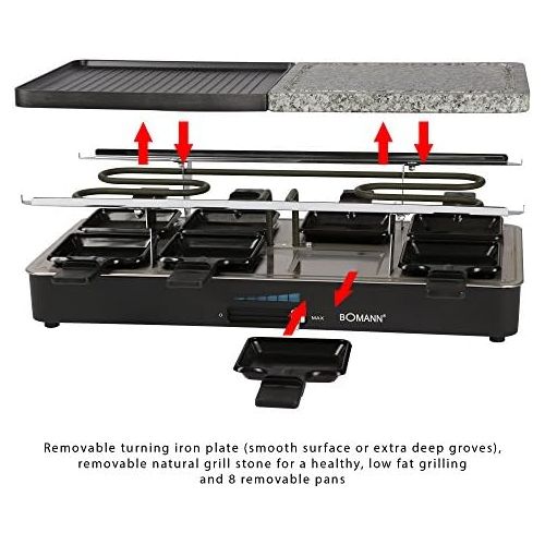  Besuchen Sie den Bomann-Store Bomann RG 2279 CB 2IN1 Raclette, Kunststoff