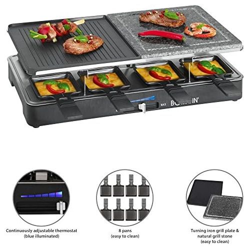  Besuchen Sie den Bomann-Store Bomann RG 2279 CB 2IN1 Raclette, Kunststoff