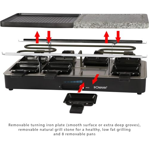  Besuchen Sie den Bomann-Store Bomann RG 2279 CB 2IN1 Raclette, Kunststoff