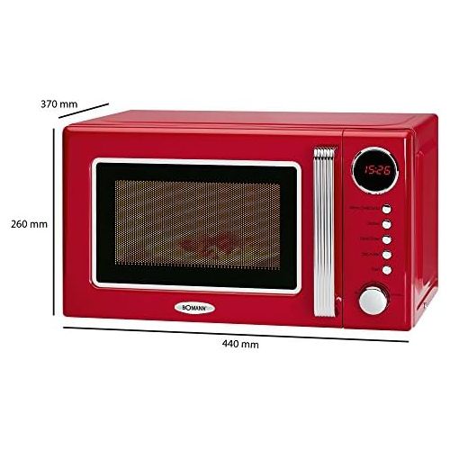  Besuchen Sie den Bomann-Store Bomann MWG 2270 CB 2in1 Mikrowelle Retro-Design, 700 W Mikrowellenleistung, 1000 W Grillleistung, 20 L Garraum, Timerfunktion, Kindersicherung