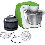 Besuchen Sie den Bosch Hausgerate-Store Bosch MUM5 StartLine Kuechenmaschine MUM54G00, vielseitig einsetzbar, grosse Edelstahl-Schuessel (3,9l), Patisserie-Set aus Edelstahl, spuelmaschinenfest, 900 W, weiss/tuerkis