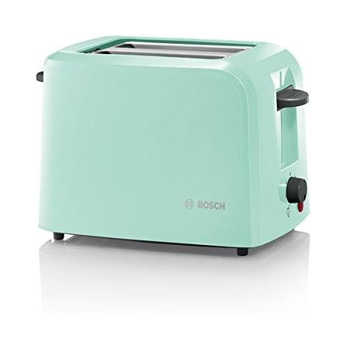  Besuchen Sie den Bosch Hausgerate-Store Bosch TAT3A012 CompactClass Kompakt-Toaster, Auftaufunktion, versenkbarer Broetchenaufsatz,Abschaltautomatik, 980 W, tuerkis