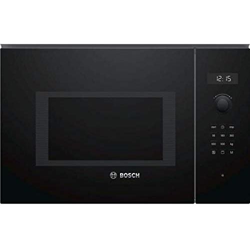  Besuchen Sie den Bosch Hausgerate-Store Bosch BEL554MB0 Serie 6 Einbau-Mikrowelle / 900 W / 25 l / Drehteller 31,5 cm / Tueranschlag Links / 8 voreingestellte Automatikprogramme / Grill-Funktion / Schwarz