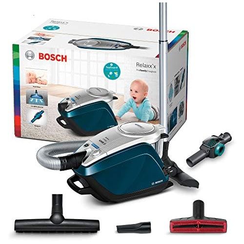  Bosch Hausgerate Bosch BGS5FMLY2 Relaxx´x ProFamily Bodenstaubsauger (ohne Beutel starke Reinigungsleistung, Spielzeugfalle, 10 Jahre Motorgarantie, 700 Watt) blau/silber