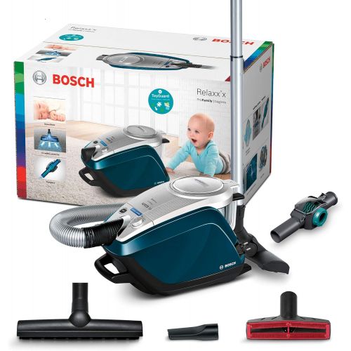  Bosch Hausgerate Bosch BGS5FMLY2 Relaxx´x ProFamily Bodenstaubsauger (ohne Beutel starke Reinigungsleistung, Spielzeugfalle, 10 Jahre Motorgarantie, 700 Watt) blau/silber