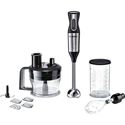  Bosch Hausgerate Bosch MSM6S90B ErgoMixx Stabmixer-Set (Edelstahl-Mixfuss, Multizerkleinerer, Schneebesen, 12 Geschwindigkeitsstufen, 750 Watt) schwarz